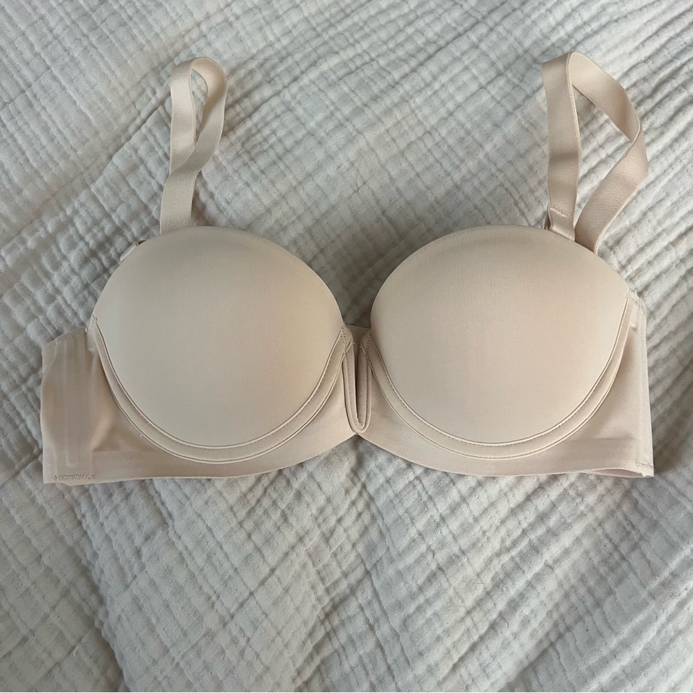 Elegant Cream Strapless Bra